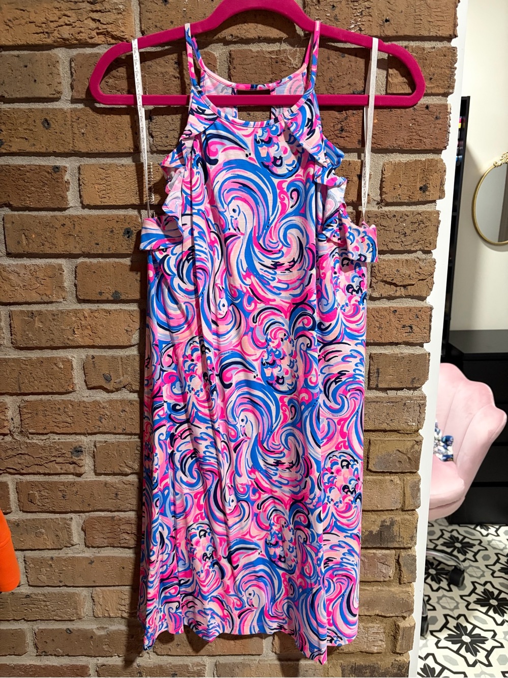 Lilly Pulitzer Billie Dress in Razberry Flamingoals